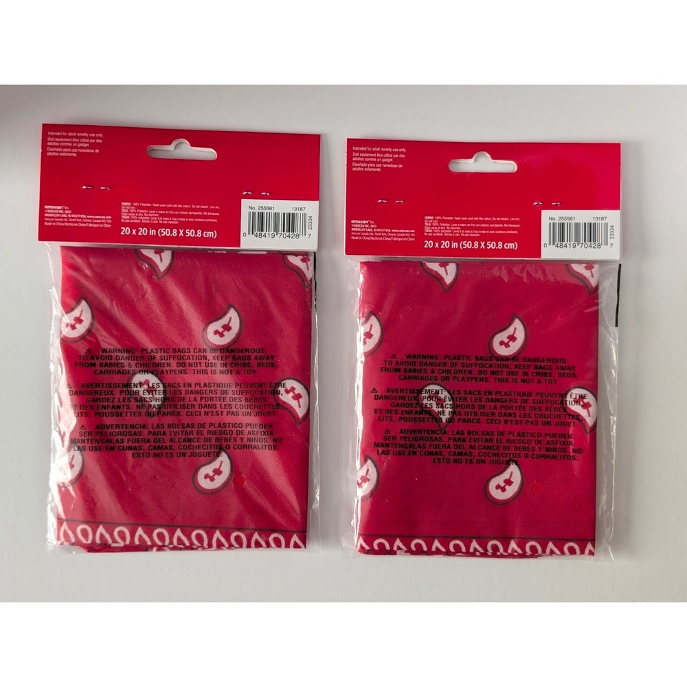 Western Red Bandana Party Supplies Set Plates Napkins Bandanas Cowboy Theme 198p - Picture 8 of 13